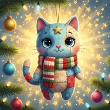 AI-Cat ornament christmas