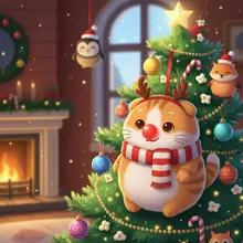 AI-Cat ornament christmas