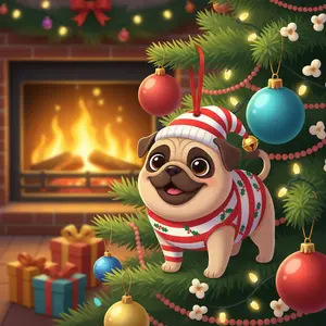 Christmas Dog ornament