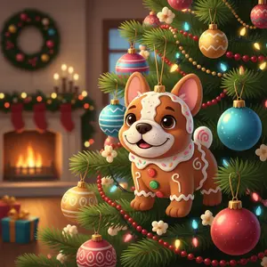 Christmas Dog ornament