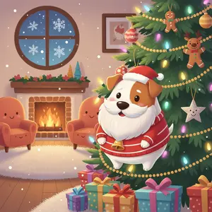 Christmas Dog ornament