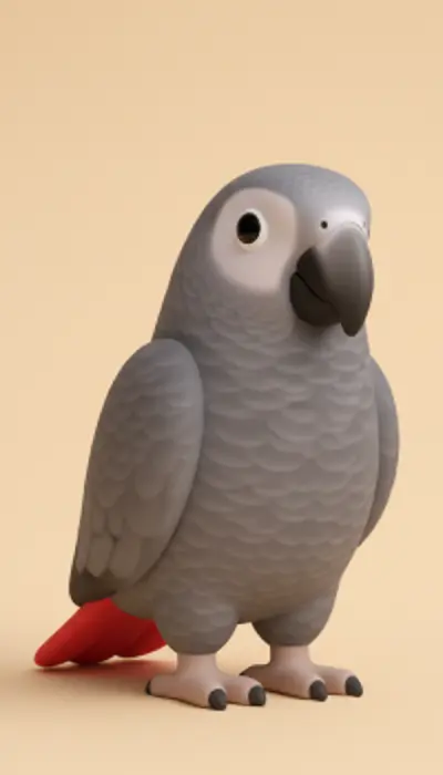 AI-African Grey Parrot 712 african grey parrot bird