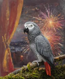 AI-African Grey Parrot 763 african grey parrot bird