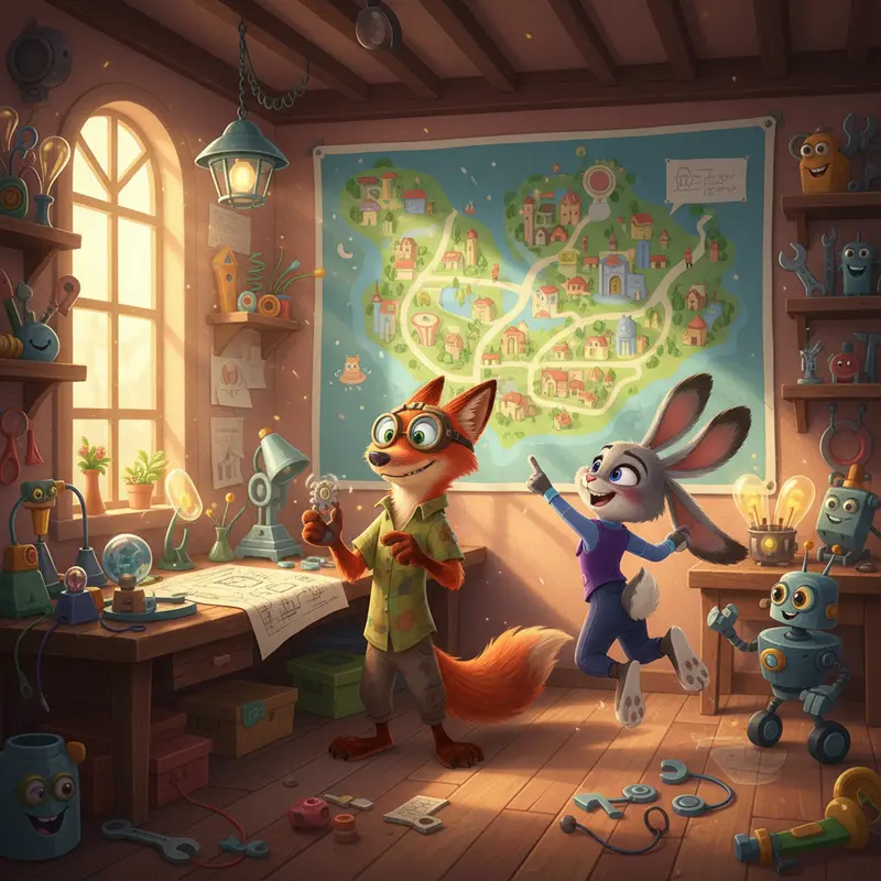 zootopia nick and judy are going to catch a bad bi...