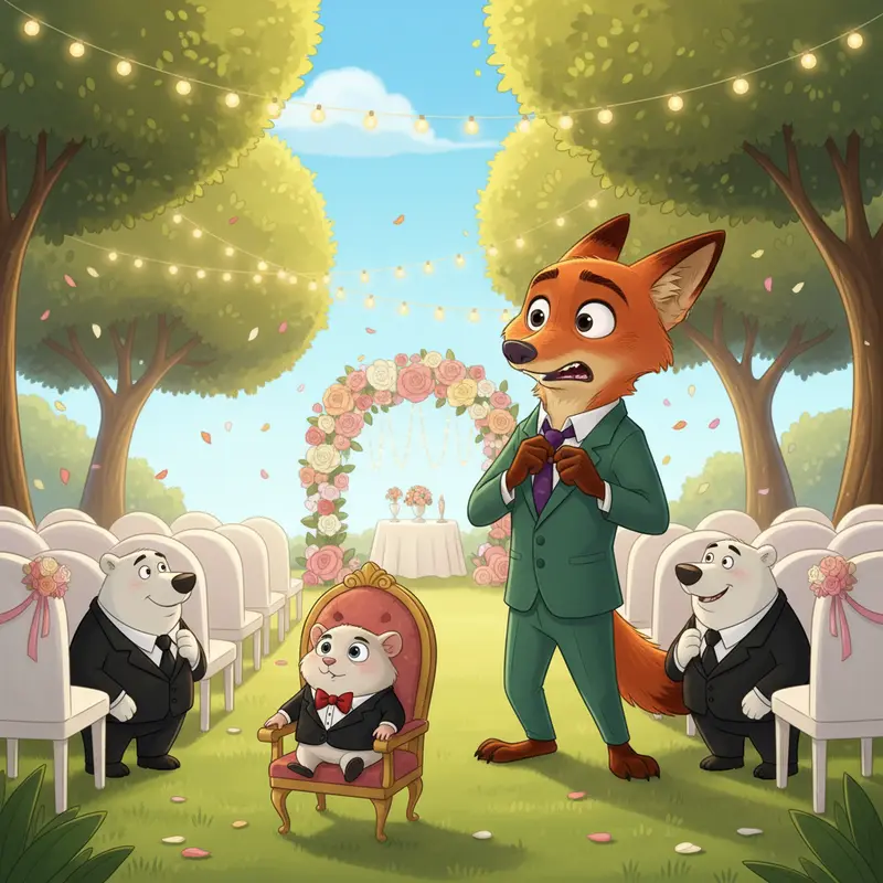 nick and mr.big meet again in bogo's wedding...