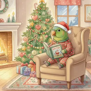 Christmas Budgie 469 christmas