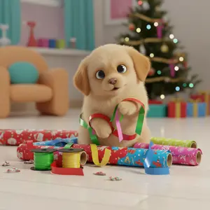 Christmas Golden Retriever 224 christmas