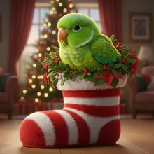 AI-Lovebird 712 bird christmas